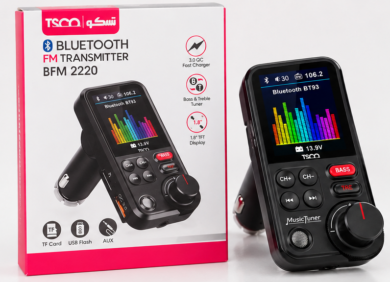 شارژر فندکی و FM Transmitter تسکو